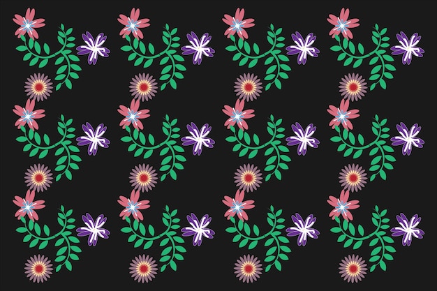 Haftowany motyw kwiatowy